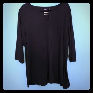 Rafaella Black Tunic Top 3x